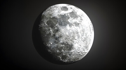 Obraz premium Realistic detailed full big moon isolated on transparent background. Creative Vector illustration