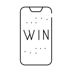 win smartphone screen line icon vector. win smartphone screen sign. isolated contour symbol black illustration