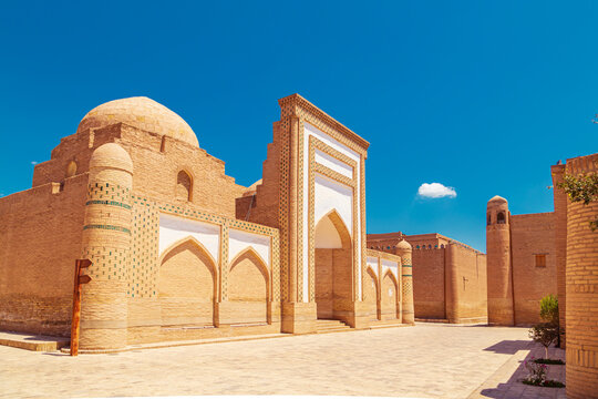 Ancient streets in the old town of Khiva.
