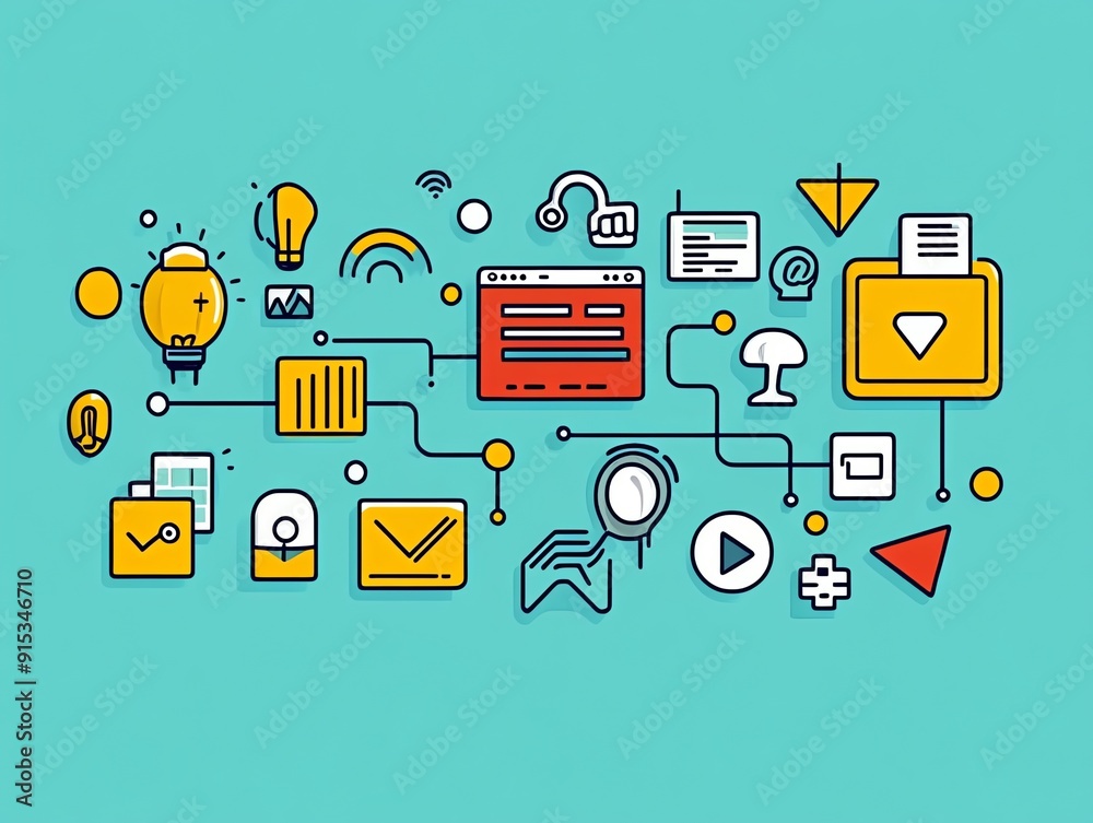 Poster Abstract Web Design Concept.