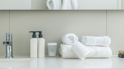 modern bathroom interior with bathroom. White Background. Stylish and Many things are used in lifestyle
