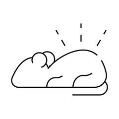 luminous mouse line icon vector. luminous mouse sign. isolated contour symbol black illustration