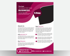 Professional corporate business flyer design with elegant background