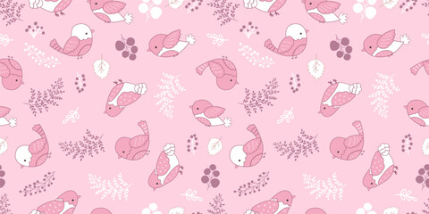 Cute baby animals seamless pattern