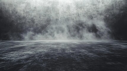Naklejka premium Dark textured background with fog, a moody abstract scene.