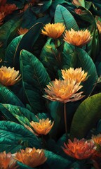 Elegant Blue Flowers in 8K