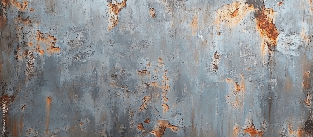 Leinwandbilder Close up of a zinc background and texture pattern of an old rusty sheet. with copy space image. Place for adding text or design