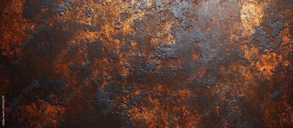 Poster abstract background of old corroded brown rusty metal grunge iron industrial texture backdrop design