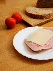 Czech oblozeny chleb on plate