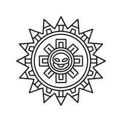 Mandala pattern or Simple Floral Ideas for Coloring book page