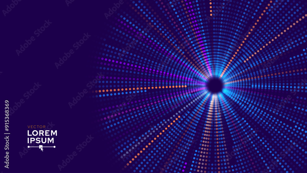 Poster Abstract Digital Eye. Data Network and Cyber Security Technology Background. Futuristic Virtual Cyberspace and Internet Surveillance. Digital Eye Computer Vision or Safety Scanner. Vector Illustration