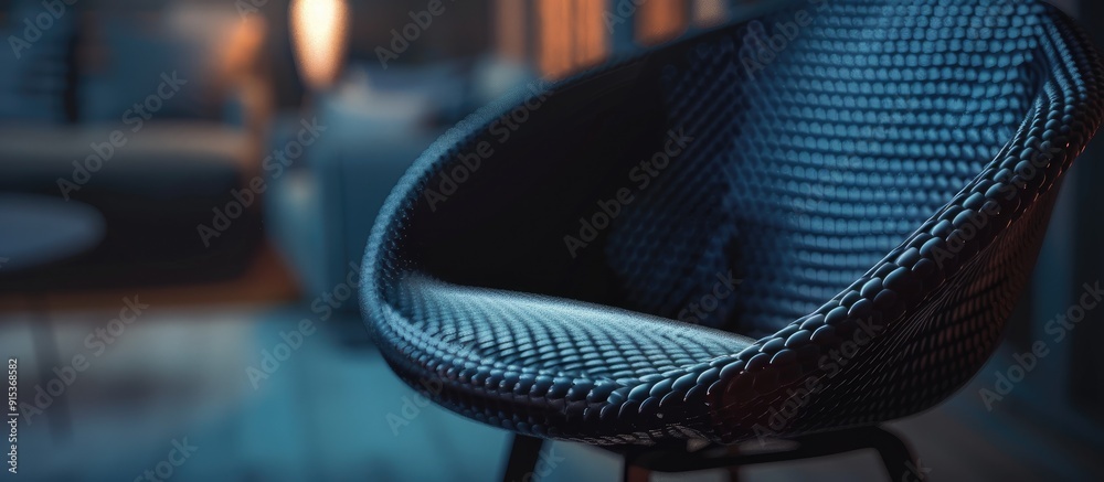 Aufkleber Chair Background Modern chair furniture Defocused abstract background Blurred bokeh. with copy space image. Place for adding text or design