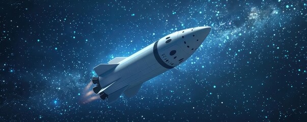 Minimalist space exploration scene