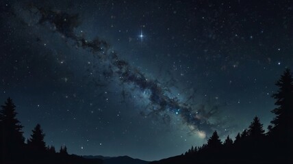 Naklejka premium Stars Shining in the Dark Sky