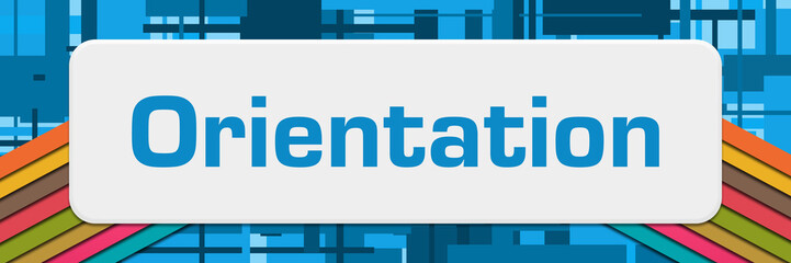 Orientation Blue Colorful Stripes Box Horizontal 