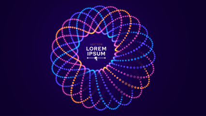 Digital Big Data Flow Vector Background. Big Data Technology Lines. Abstract Science Technology Illustration. Big Data Neural Network Background Concept. AI Visualization Concept. Vector.