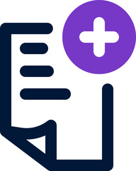 Obraz premium add file icon. vector dual tone icon for your website, mobile, presentation, and logo design.