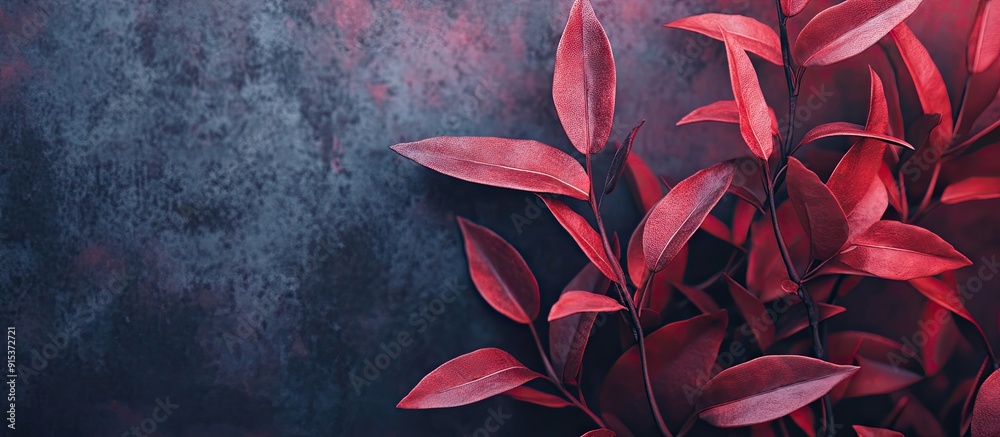 Aufkleber red sage. with copy space image. Place for adding text or design
