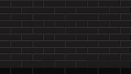 Matte Black Brick Wall Background