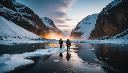 Lagoon Secrets in Snowy Winter: The Pathfinder's Excursion Overwhelmed in Landslide