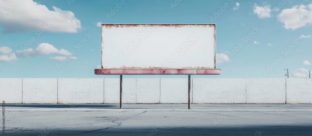 Poster Empty billboard sign on white. with copy space image. Place for adding text or design