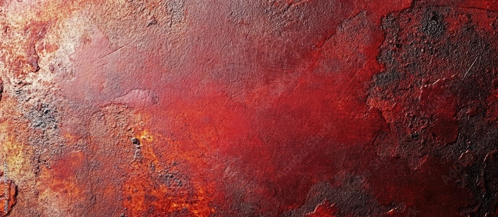 Poster Background of a red and rusty steel table with copy space