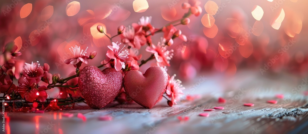 Poster happy valentine s day backdrop. with copy space image. place for adding text or design