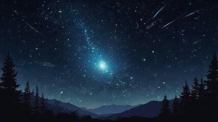 Fototapeta premium Stars Shining in the Dark Sky