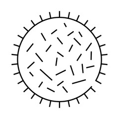 unhealthy bacteria line icon vector. unhealthy bacteria sign. isolated contour symbol black illustration
