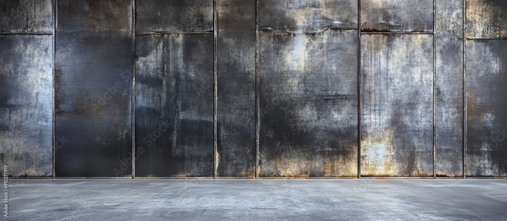 Aufkleber aged stainless steel backdrop. with copy space image. place for adding text or design