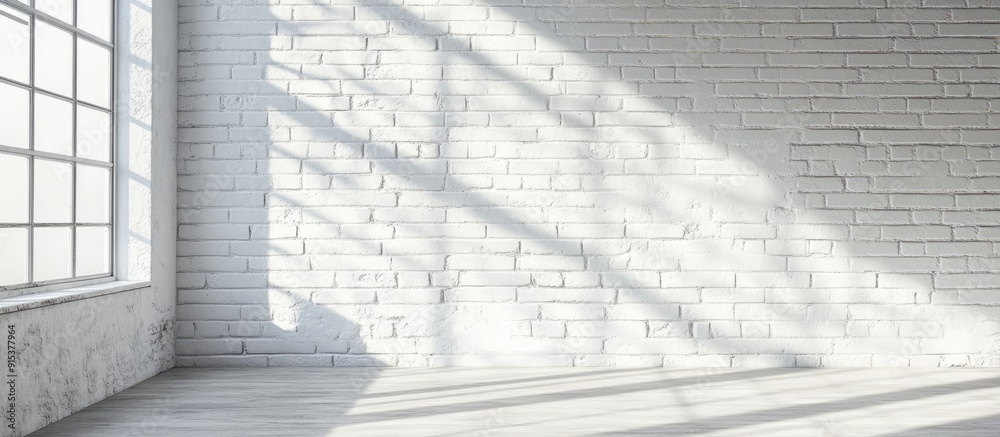 Aufkleber White brick wall. with copy space image. Place for adding text or design