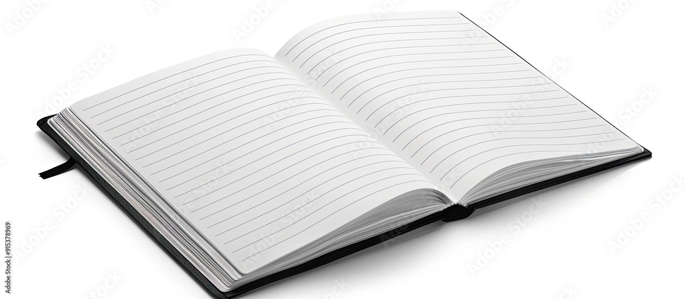 Aufkleber Close up image of a notebook isolated on a white background. with copy space image. Place for adding text or design