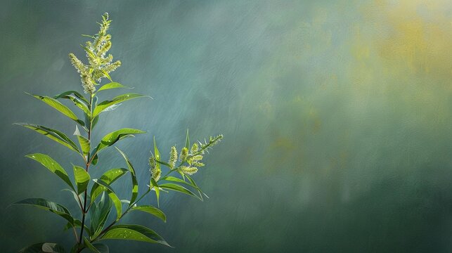 Blooming ragweed serves as an allergen for allergy sufferers during the warm season