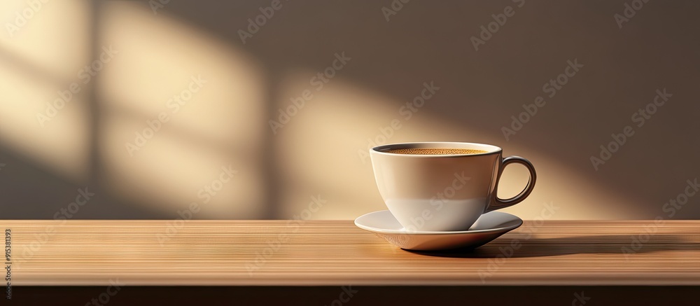 Aufkleber A cup of coffee Beverage Focused selection. with copy space image. Place for adding text or design
