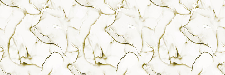 Naklejka premium Gold Marble Ink Repeat. Marble Ink Background. Light Elegant Glitter. White Alcohol Ink Repeat. Light Grunge Background. Gold Oil Paint. Foil Golden Background. Gold Luxury Seamless Painting.