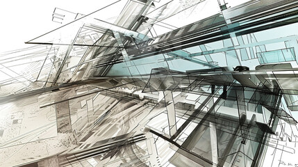 The Fascinating World of Abstract Architectural Drawings: A Blend of Creativity and Innovation. Showcasing Unconventional Designs and Inspiring Spatial Concepts.