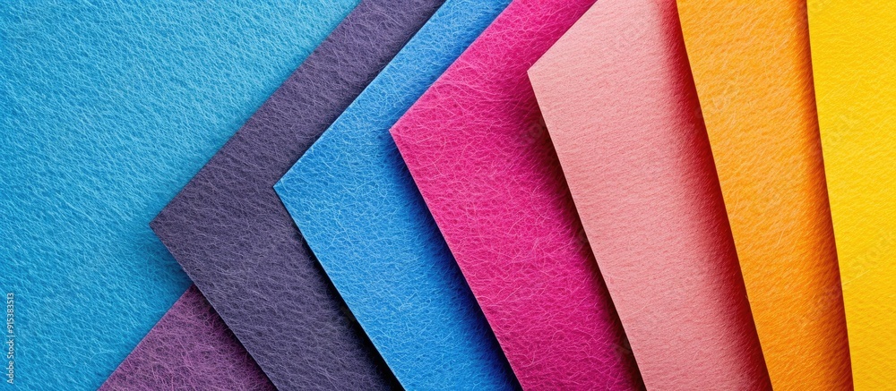 Poster Light gray felt texture creates an abstract art background Surface made of colored construction paper Vacant space. with copy space image. Place for adding text or design