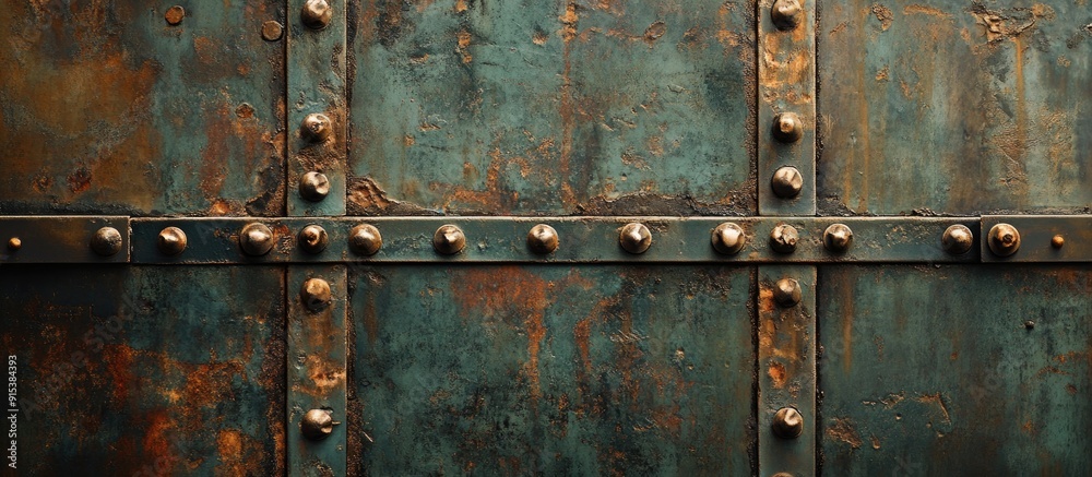 Aufkleber aged metal wall. with copy space image. place for adding text or design