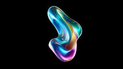 Obraz premium isolated colorful modern abstract 3d shape