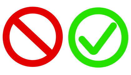 No yes cross and check mark vector image