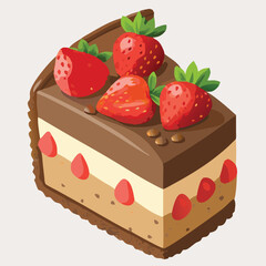 Dessert Cake slice or piece vector