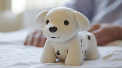 Close Up of a Toy Robot Dog