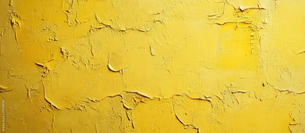 Aufkleber Yellow abstract wall background featuring textures in various shades of lemon yellow. with copy space image. Place for adding text or design