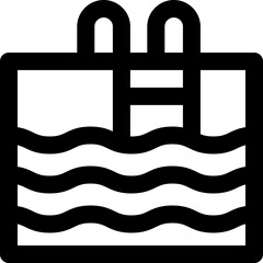swimming pool icon. vector line icon for your website, mobile, presentation, and logo design.