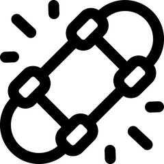 skateboard icon. vector line icon for your website, mobile, presentation, and logo design.