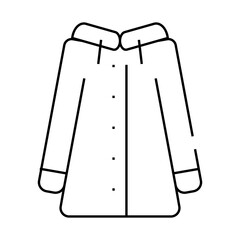 coat clothes waterproof line icon vector. coat clothes waterproof sign. isolated contour symbol black illustration