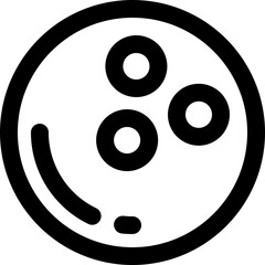 bowling ball icon. vector line icon for your website, mobile, presentation, and logo design.