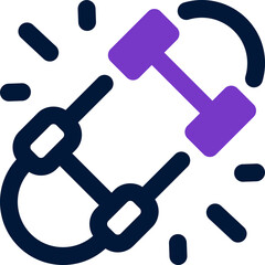 skateboard icon. vector dual tone icon for your website, mobile, presentation, and logo design.