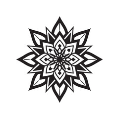 Mandala pattern or Simple Floral Ideas for Coloring book page