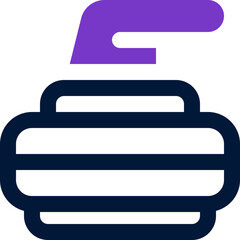 curling icon. vector dual tone icon for your website, mobile, presentation, and logo design.